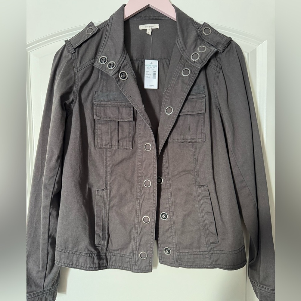 Maurices Gray Utility Jacket, Small, NWT